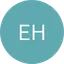Teal circular user avatar icon with white initials EH.