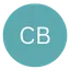 Teal circular user profile icon displaying the uppercase white initials CB.