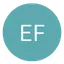 Teal circular user avatar icon containing the initials EF.