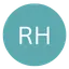 Teal circular user avatar icon containing the initials RH.