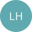 Teal circular user avatar icon with white initials LH.